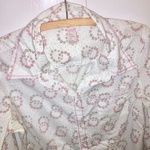 Free People Vintage Floral Cowboy Style Blouse